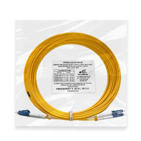 Jumper LC UPC-LC UPC OS2 Duplex 10m