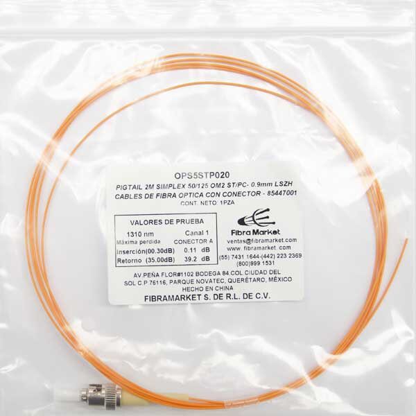 Pigtail ST PC SIMPLEX OM1 2M fibra optica