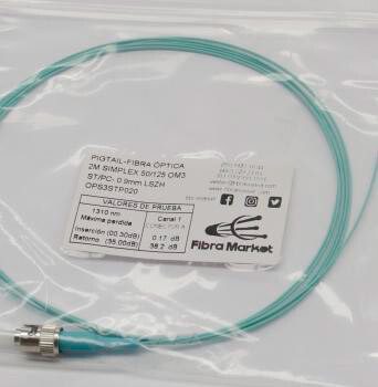 Pigtail ST PC SIMPLEX OM3 2M fibra optica