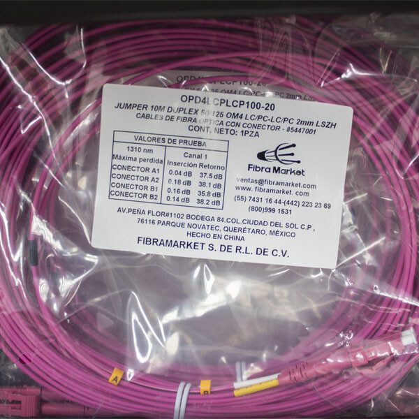 Jumper LC PC-LC PC OM4 Duplex 10m