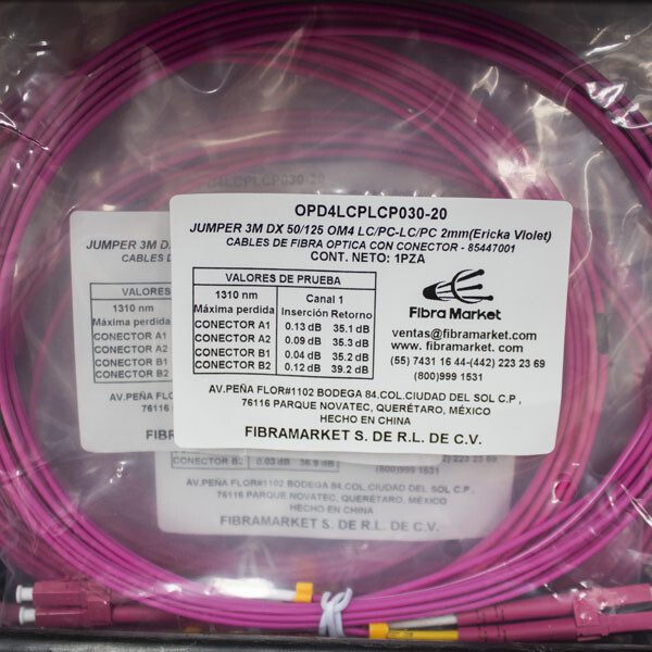 Jumper LC PC-LC PC OM4 Duplex 3m