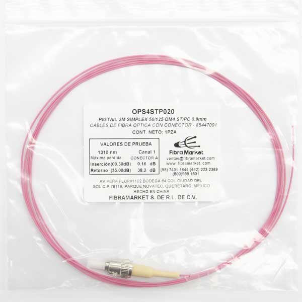 Pigtail ST PC SIMPLEX OM4 2M fibra optica